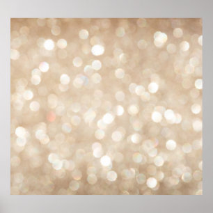 Gouden glitter, wazige kerst achtergrond. poster