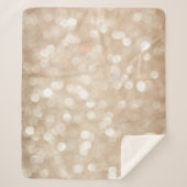 Gouden glitter, wazige kerst achtergrond. sherpa deken (Voorkant)