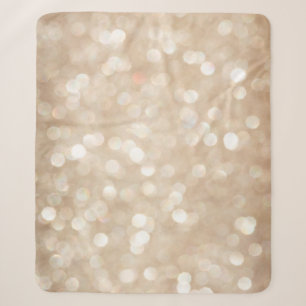 Gouden glitter, wazige kerst achtergrond. sherpa deken