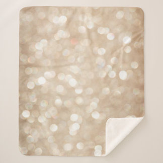 Gouden glitter, wazige kerst achtergrond. sherpa deken