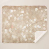 Gouden glitter, wazige kerst achtergrond. sherpa deken (Voorkant (horizontaal))