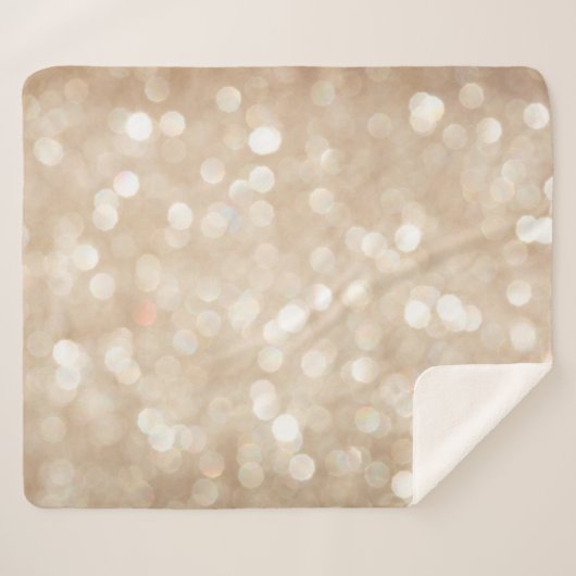 Gouden glitter, wazige kerst achtergrond. sherpa deken (Voorkant (horizontaal))