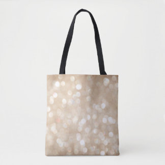 Gouden glitter, wazige kerst achtergrond. tote bag