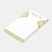 Gouden Glitter wervelingen & strepen Post-it® Notes (Schuin)