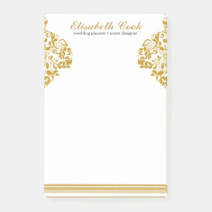 Gouden Glitter wervelingen & strepen Post-it® Notes