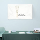 Gouden Glitter Whisk Bakkerij Banner (Beurs)