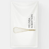 Gouden Glitter Whisk Bakkerij Banner (Verticaal)