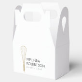 Gouden Glitter Whisk Bakkerij Gable Box, Favor Box Bedankdoosjes (Geopend)