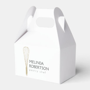 Gouden Glitter Whisk Bakkerij Gable Box, Favor Box Bedankdoosjes