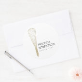 Gouden Glitter Whisk Bakkerij Stickers (Envelop)