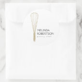 Gouden Glitter Whisk Bakkerij Stickers (Tas)