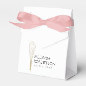 Gouden Glitter Whisk Bakkerij Tent Box, Favor Box Bedankdoosjes (Voorkant Zijde)
