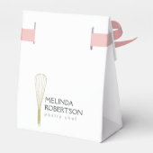 Gouden Glitter Whisk Bakkerij Tent Box, Favor Box Bedankdoosjes (Achterkant)