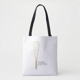 Gouden Glitter Whisk Bakkerij Tote Bag