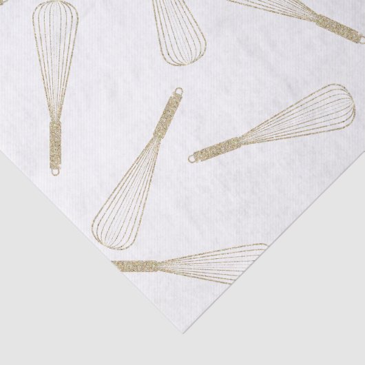 Gouden Glitter Whisk Patroon Weefselpapier Tissuepapier (Detail)
