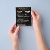 Gouden Glitter Wimper Extensie Nazorg Budget Flyer (Hand)