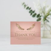 Gouden Glitter Wimpers Dank Je Korting Roze Briefkaart (Staand voorkant)