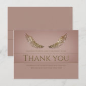 Gouden Glitter Wimpers Dank U Roos Korting Briefkaart (Voorkant / Achterkant)