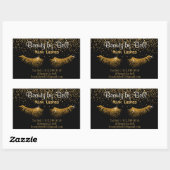 Gouden Glitter wimpers Rechthoekige Sticker (Vel)
