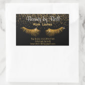 Gouden Glitter wimpers Rechthoekige Sticker (Tas)