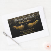Gouden Glitter wimpers Rechthoekige Sticker (Envelop)