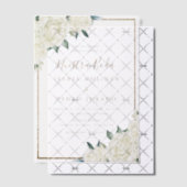 Gouden Glitter Wit Bloemen Nuestra Boda Bruiloft Vellum Uitnodigingen (Offset (Uitnodiging))