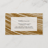 Gouden Glitter Wit Chic Visitekaartjes (Achterkant)
