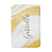 Gouden Glitter Wit Marmer Badmat (Voorkant Verticaal)