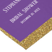 Gouden Glitter Wit Paarse Vrijgezellenfeest Bruilo Korte Tafelloper (Hoek)