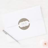 Gouden Glitter Wit Verjaardagsfeestje Favor Sticke Ronde Sticker (Envelop)