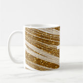 Gouden Glitter Witte Sparkle Glamour Koffie Mok (Links)