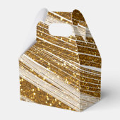 Gouden Glitter & Witte Sparkle Party Favor Boxes Bedankdoosjes (Achterkant)