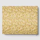 Gouden Glitter Witte Vonken Gastenboek (Achterkant)