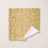 Gouden Glitter Witte Vonken Patroon Bad Handdoek (Wasdoekje)
