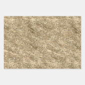 Gouden Glitter Zebra Print Sparkle Inpakpapier Vel (Voorkant)