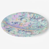 Gouden Glitter Zeemeermin Schalen Onder Het Zee Ve Papieren Bordje (Gekanteld)