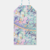 Gouden Glitter Zeemeermin Staart Dank U Verjaardag Cadeaulabel (Achterkant)