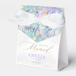 Gouden Glitter Zeemeermin Staart Onder Het Zee Ver Bedankdoosjes