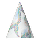 Gouden Glitter Zeemeermin Staart Onder Het Zee Ver Feesthoedjes (Achterkant)