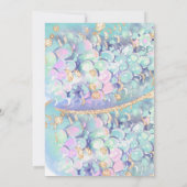 Gouden Glitter Zeemeermin Staart Onder Het Zee Ver Kaart (Achterkant)