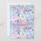 Gouden Glitter Zeemeermin Tail Duik In De Verjaard Kaart (Achterkant)