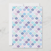 Gouden Glitter Zeemeerminstaart Verjaardagsuitnodi Kaart (Achterkant)