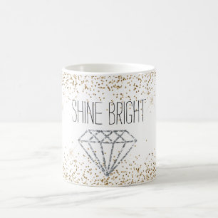 Gouden Glitter Zilveren Diamant Shine Bright Koffiemok