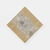 Gouden Glitter Zilveren Diamant Shine Bright Servet (Hoek)