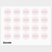 Gouden Glitter ZOET 16 Roze Party Favor Stickers (Vel)