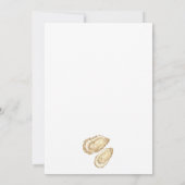 Gouden glitter zomer oester gebraden pastel kust kaart (Achterkant)