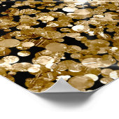 Gouden Glitter Zwart 18e Verjaardagsfeestje Welkom Poster (Hoek)