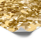 Gouden Glitter Zwart 21e Verjaardagsfeestje Welkom Poster (Hoek)