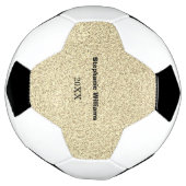 Gouden Glitter Zwart Aangepaste Naam Bruiloft Brui Voetbal (Gedraaid)