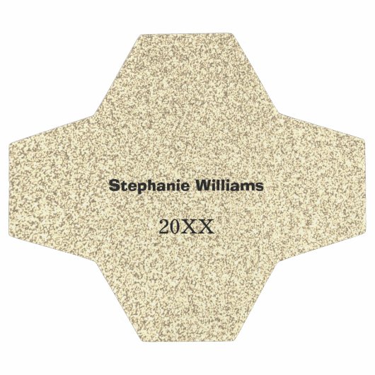 Gouden Glitter Zwart Aangepaste Naam Bruiloft Brui Voetbal (Enkel)